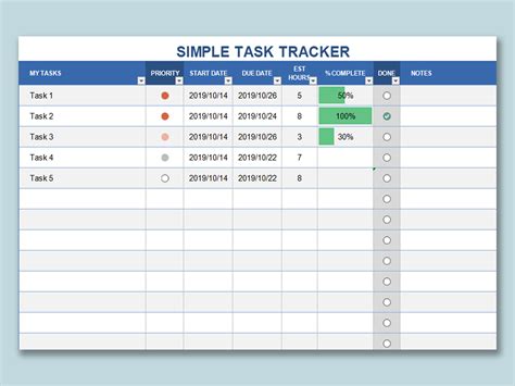 Basic Tracking with Excel .